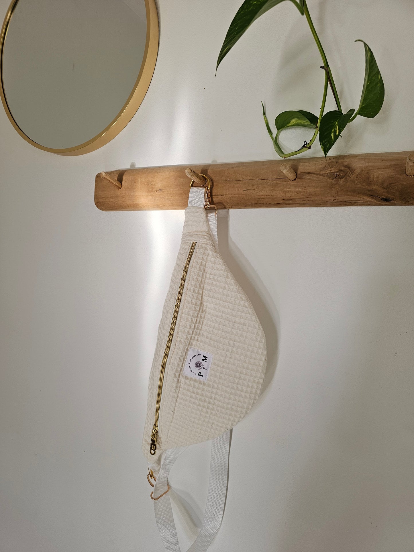 Sac banane P&M nid d'abeille écru