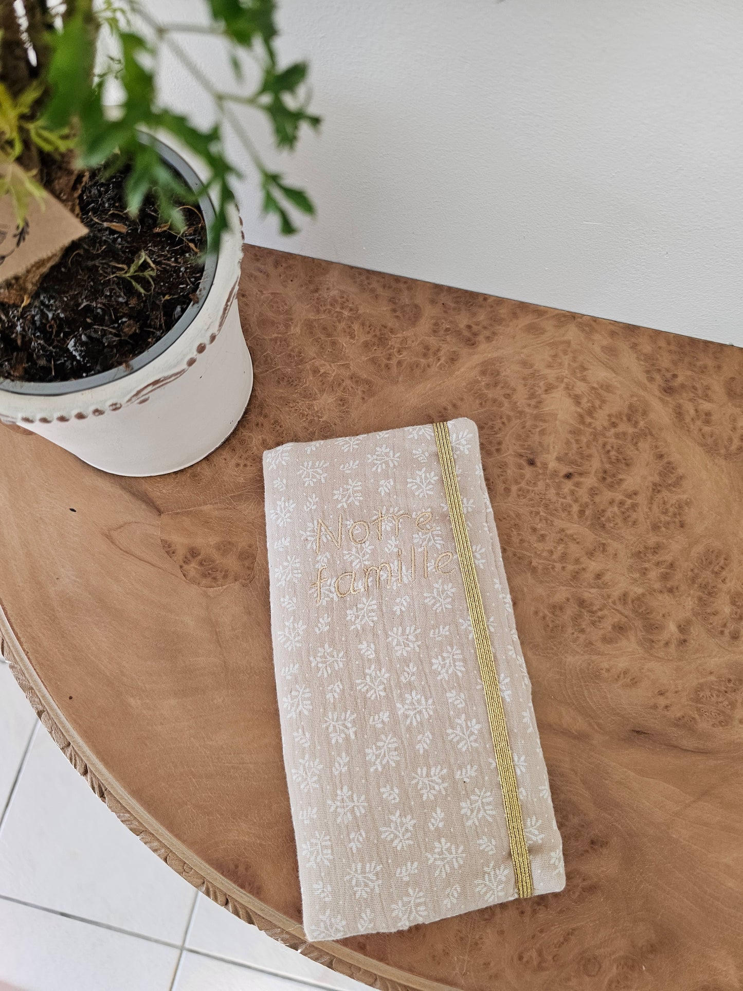 Protège livret de famille fleur