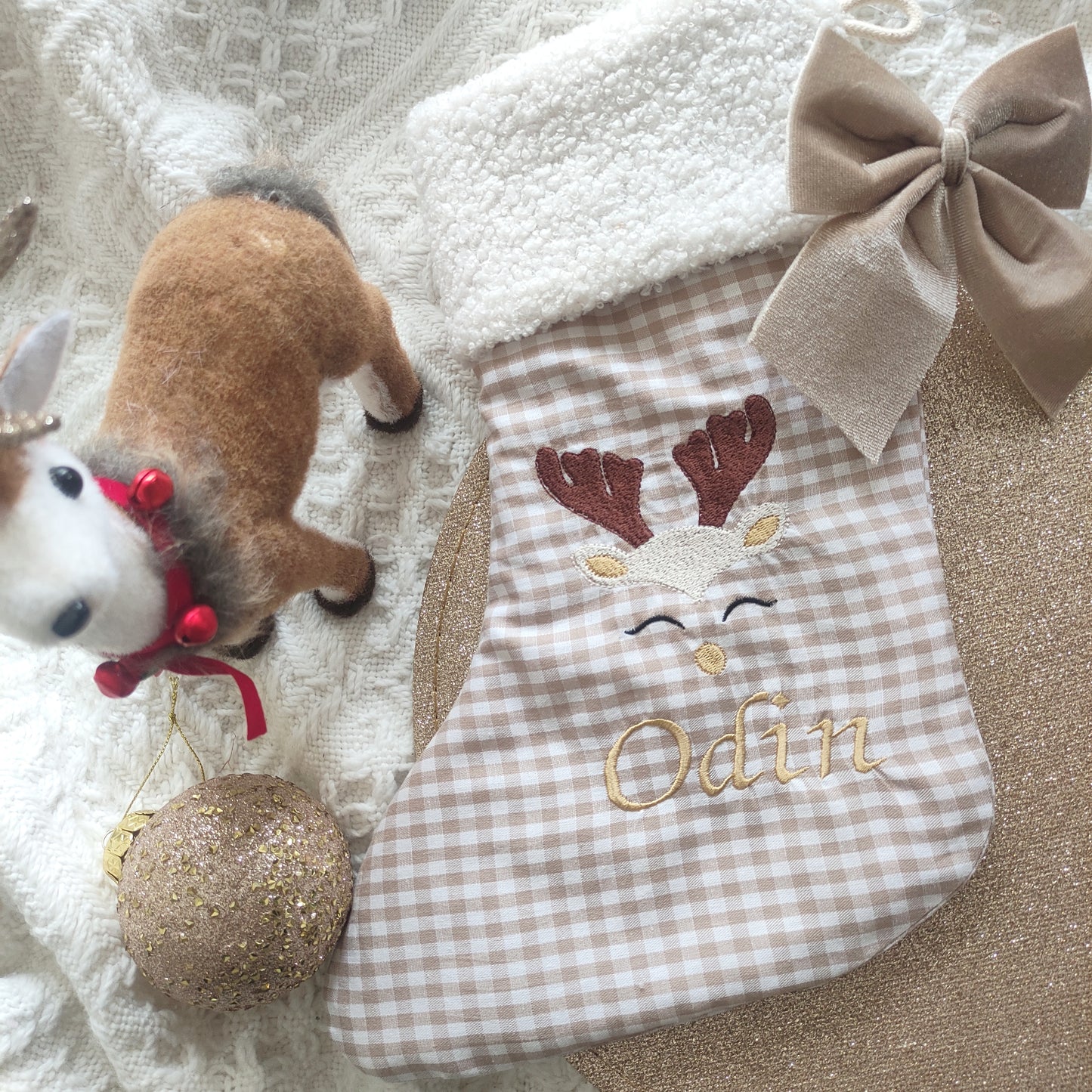 Chaussette de Noël renne