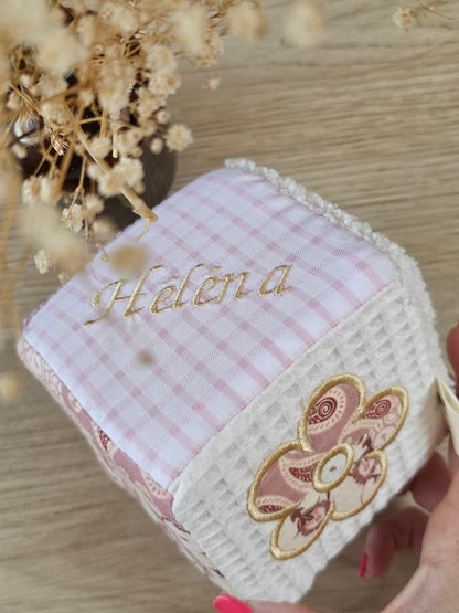 ⭐NOUVEAUTÉ⭐Cube d'éveil rose/fleur
